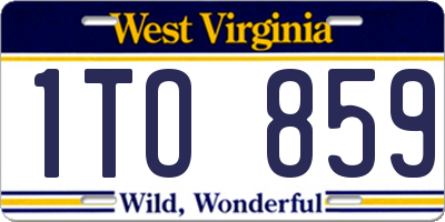WV license plate 1TO859