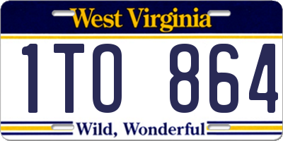 WV license plate 1TO864