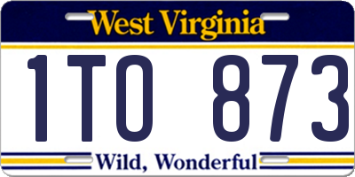 WV license plate 1TO873