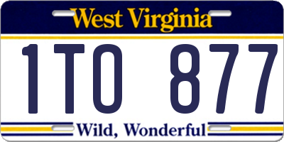 WV license plate 1TO877