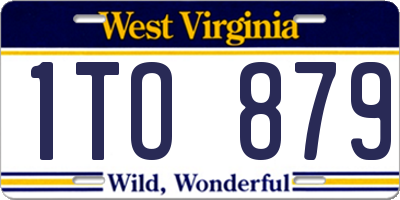 WV license plate 1TO879