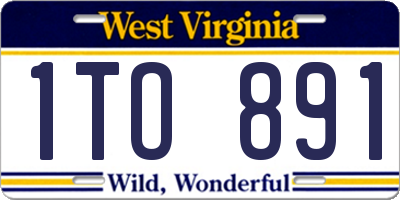 WV license plate 1TO891