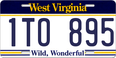 WV license plate 1TO895