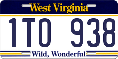 WV license plate 1TO938