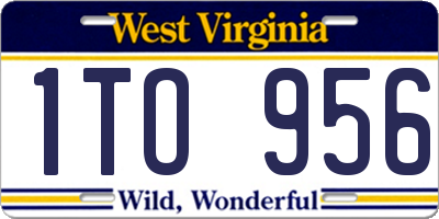 WV license plate 1TO956