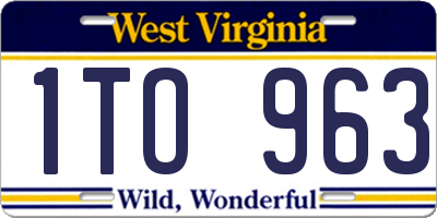 WV license plate 1TO963