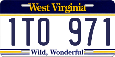 WV license plate 1TO971