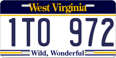 WV license plate 1TO972