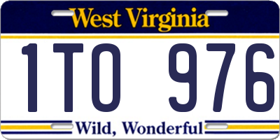 WV license plate 1TO976