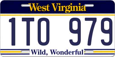 WV license plate 1TO979