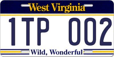 WV license plate 1TP002