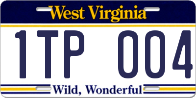 WV license plate 1TP004