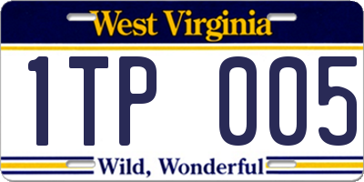 WV license plate 1TP005