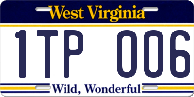 WV license plate 1TP006