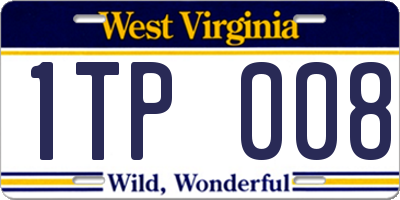 WV license plate 1TP008