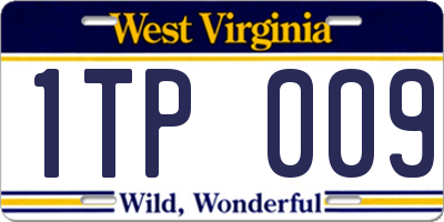 WV license plate 1TP009