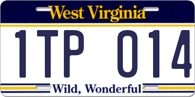 WV license plate 1TP014