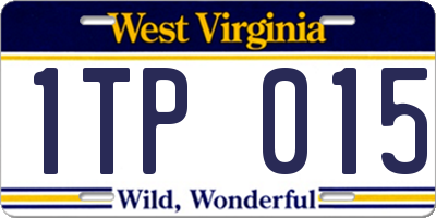 WV license plate 1TP015
