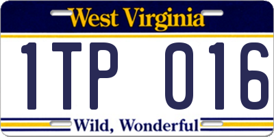 WV license plate 1TP016