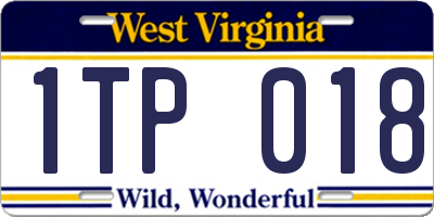 WV license plate 1TP018