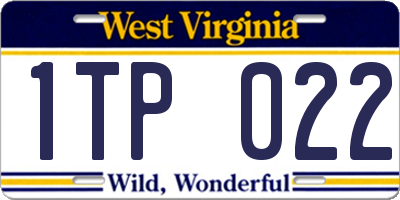 WV license plate 1TP022