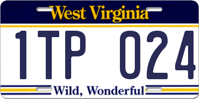 WV license plate 1TP024