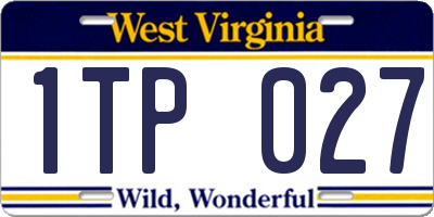 WV license plate 1TP027