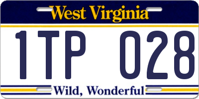 WV license plate 1TP028