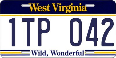 WV license plate 1TP042