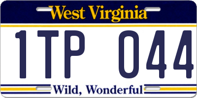 WV license plate 1TP044