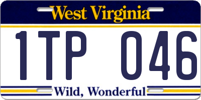 WV license plate 1TP046