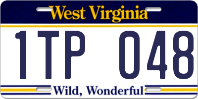 WV license plate 1TP048