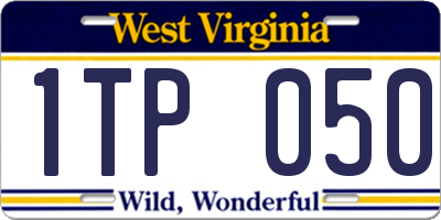 WV license plate 1TP050