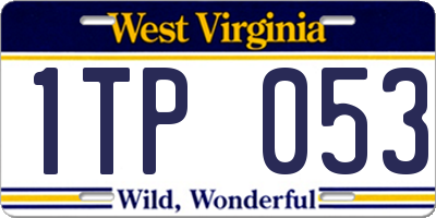 WV license plate 1TP053