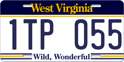 WV license plate 1TP055