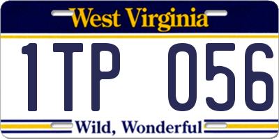 WV license plate 1TP056