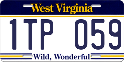 WV license plate 1TP059