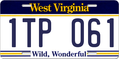WV license plate 1TP061