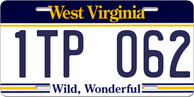 WV license plate 1TP062