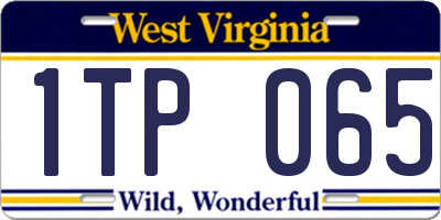 WV license plate 1TP065