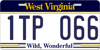 WV license plate 1TP066