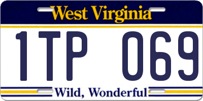WV license plate 1TP069