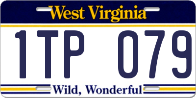 WV license plate 1TP079