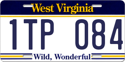 WV license plate 1TP084
