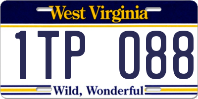 WV license plate 1TP088