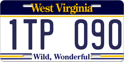 WV license plate 1TP090