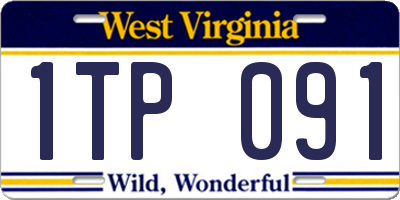 WV license plate 1TP091