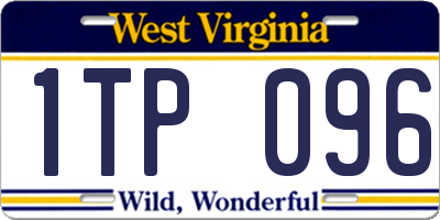 WV license plate 1TP096