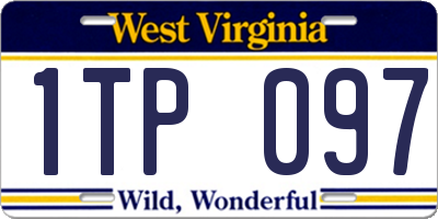WV license plate 1TP097