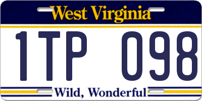 WV license plate 1TP098